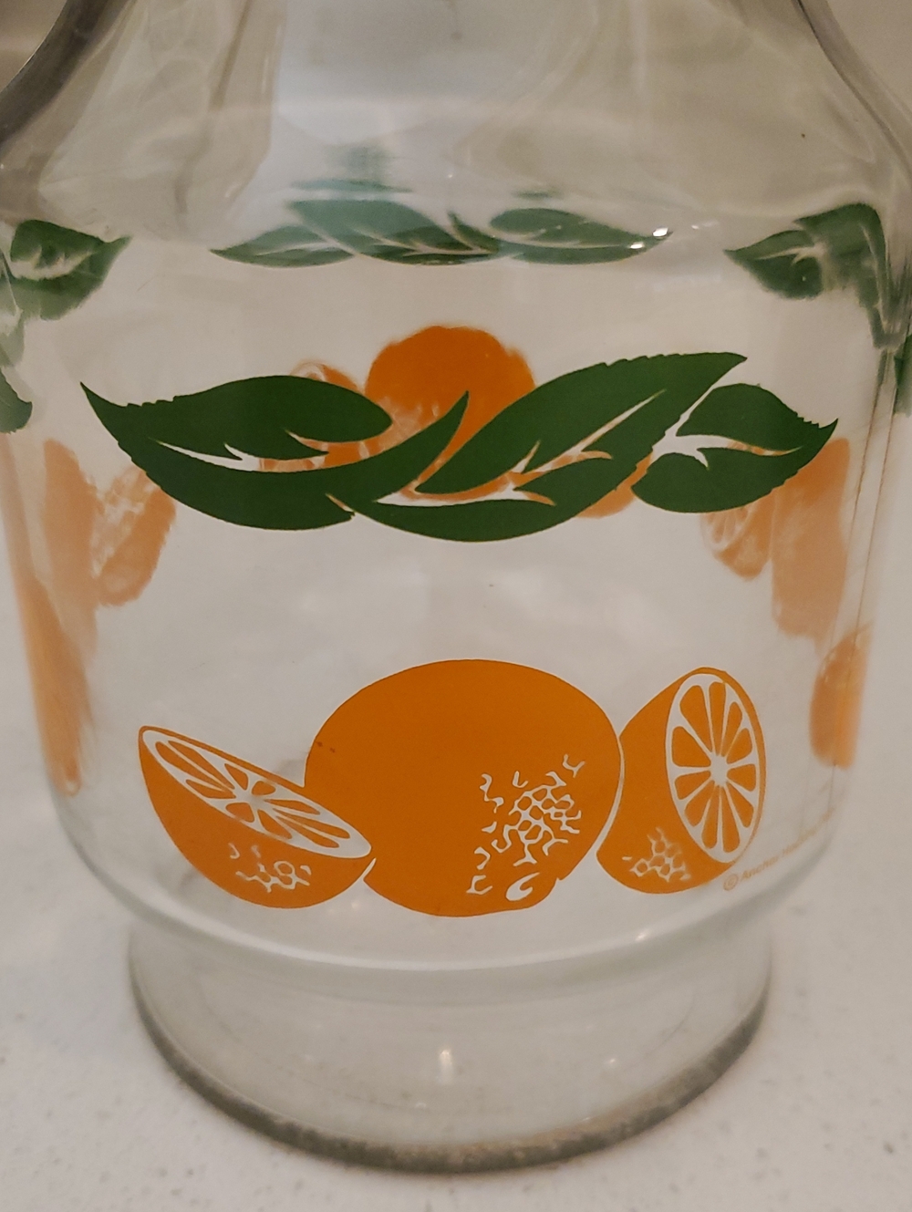 Anchor Hocking Vintage Orange Juice Decanter Glass Carafe Pitcher with Lid - Picture 5 of 8